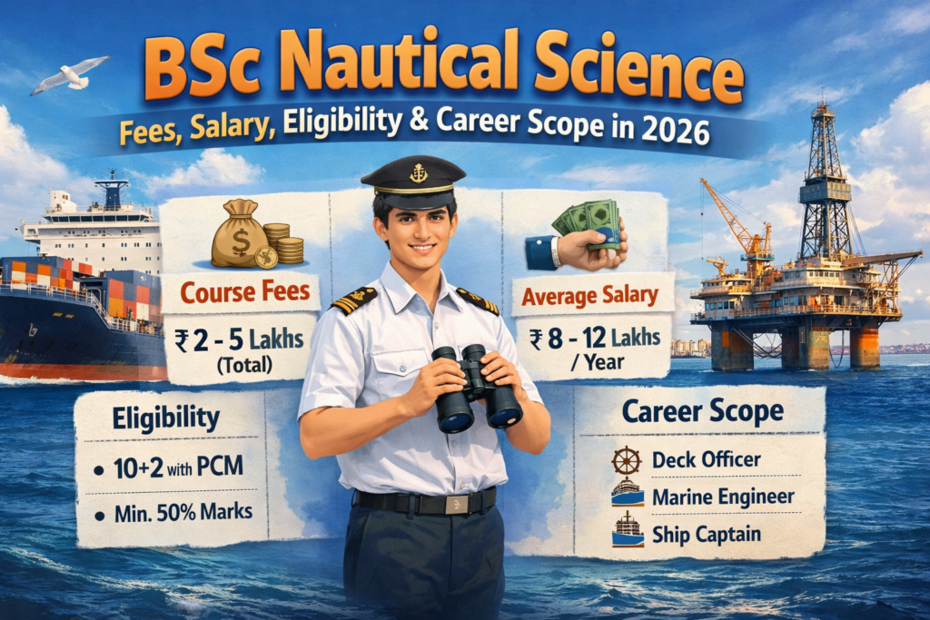 BSc Nautical Science Fees, Salary, Eligibility & Career Scope in 2026